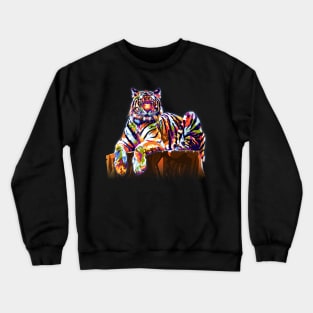 Colorful Tiger Crewneck Sweatshirt